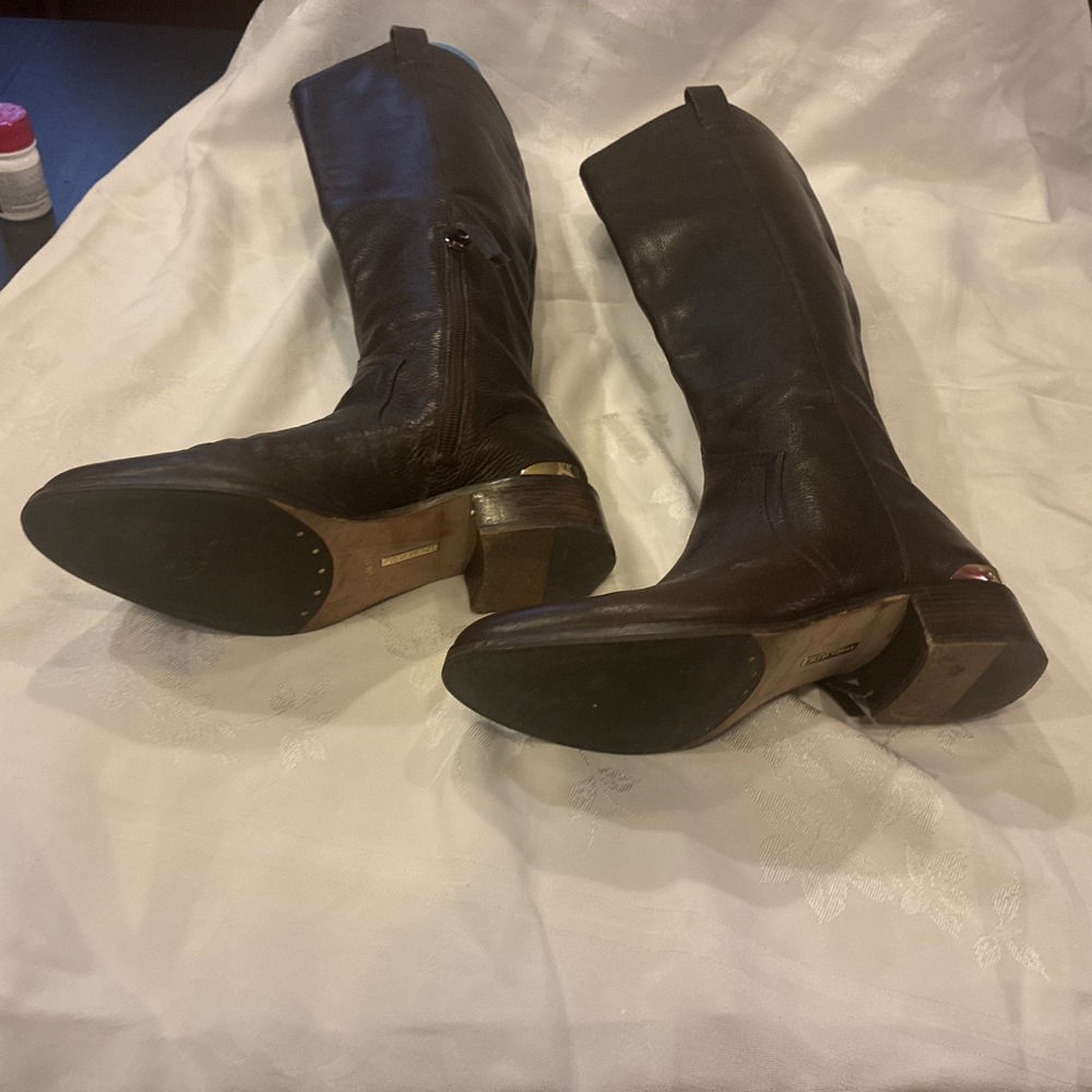 Brown Leather Boots Women Size 7.5 Gorgeous! Excellent Used Condition - Picture 9 of 11